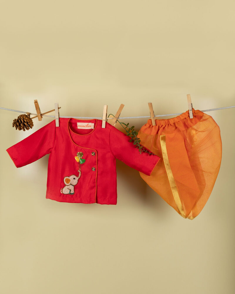 Elephant Angarkha With Dhoti