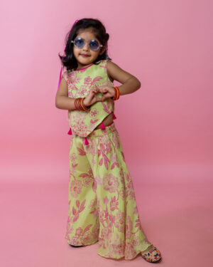 Green Printed Palazzo Set