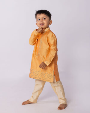 Orange Gota Kurta Set