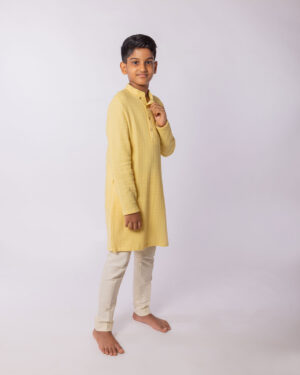 Yellow Lucknawi Kurta Set