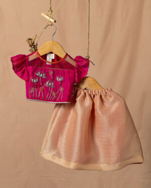 Gota Lotus Top With Skirt