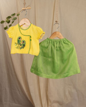 Yellow Parrot Lehenga Set