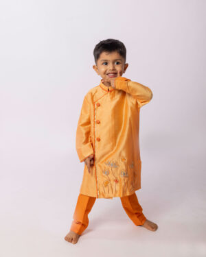 Orange Gota Kurta Set