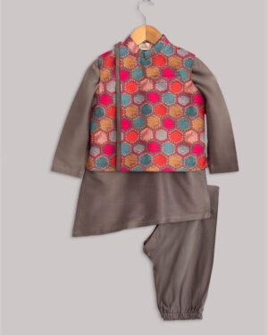 Hexagon P:rint Jacket Set