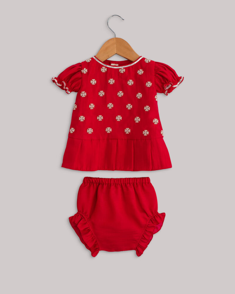 Red Frock With Bloomers