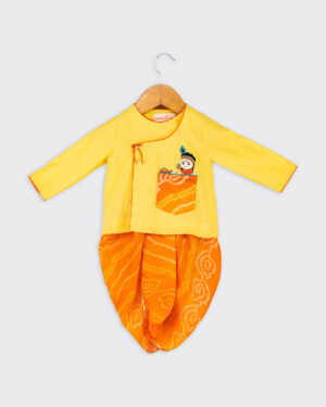 Yellow Pocket Krishna Angarkha Set