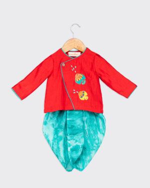 Fish Angarkha With Dhoti Set