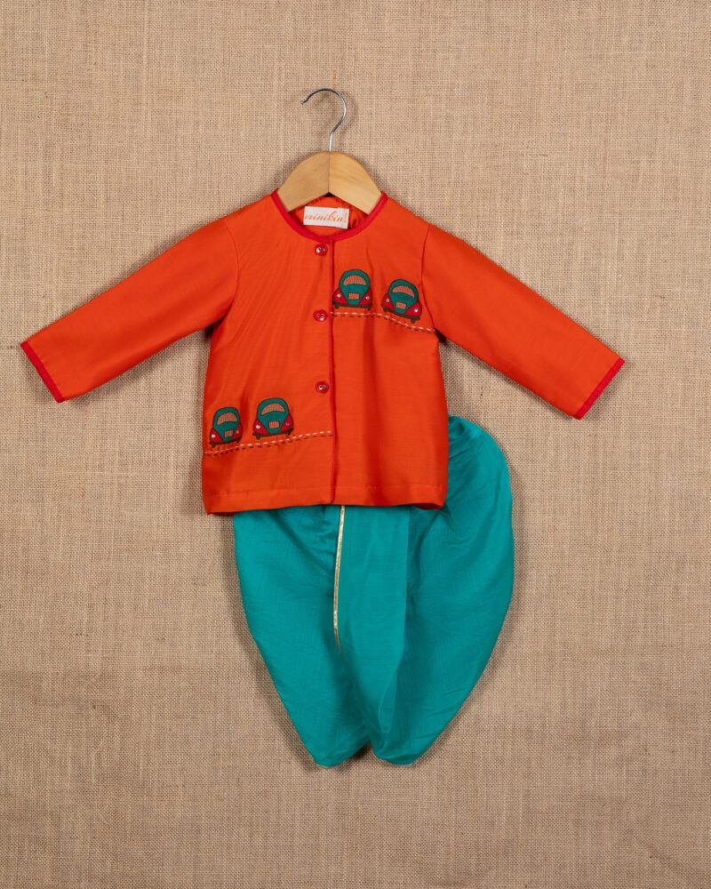 Car Angarkha Dhoti Set