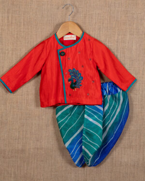 Red Peacock Angarkha Set