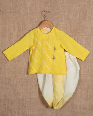 Yellow Moti Angarkha Set