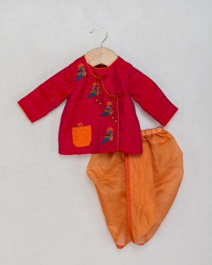 Red Parrot Angarkha Set