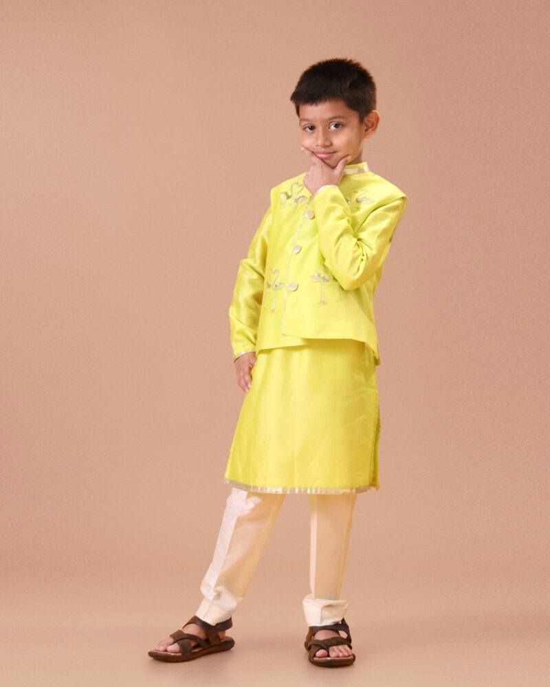 Flamingo Lime Green Jkt Set